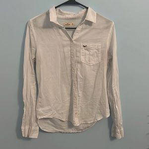 White Hollister Button Down Shirt